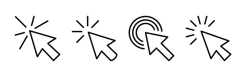 Click icon vector. cursor icon vector. pointer sign Illustrazione stock