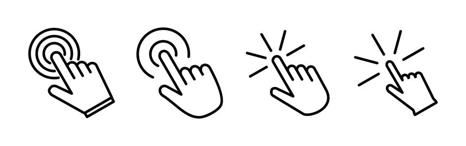 Click icon vector. cursor icon vector. pointer sign イラスト素材