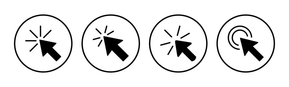 Click icon vector. cursor icon vector. pointer sign Stockillustratie