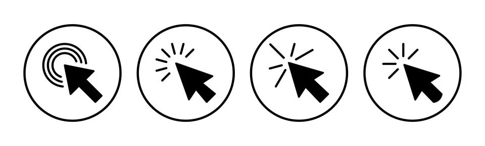 Click icon vector. cursor icon vector. pointer sign 스톡 일러스트