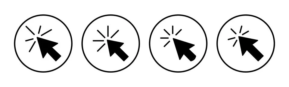 Click icon vector. cursor icon vector. pointer sign Illustrazione stock