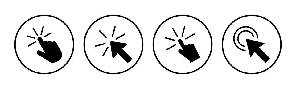 Click icon vector. cursor icon vector. pointer sign Stockillustratie