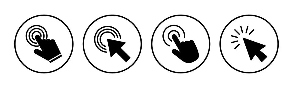 Click icon vector. cursor icon vector. pointer sign Stock Illustration