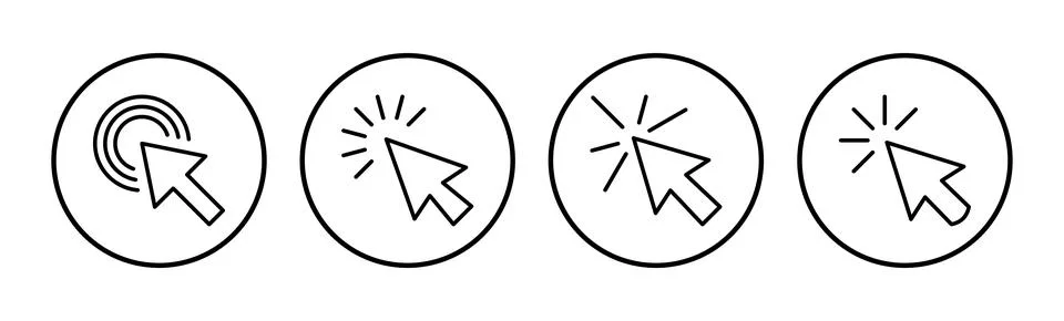 Click icon vector. cursor icon vector. pointer sign Illustrazione stock