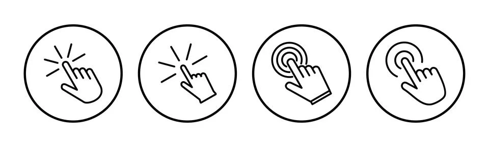 Click icon vector. cursor icon vector. pointer sign Illustrazione stock