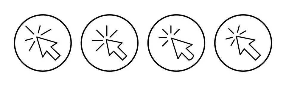 Click icon vector. cursor icon vector. pointer sign Illustrazione stock