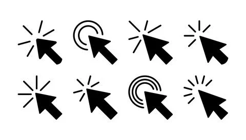 Click icon vector. cursor icon vector. pointer sign Illustrazione stock