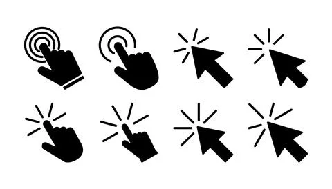 Click icon vector. cursor icon vector. pointer sign Illustrazione stock