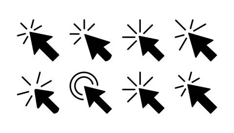 Click icon vector. cursor icon vector. pointer sign Illustrazione stock