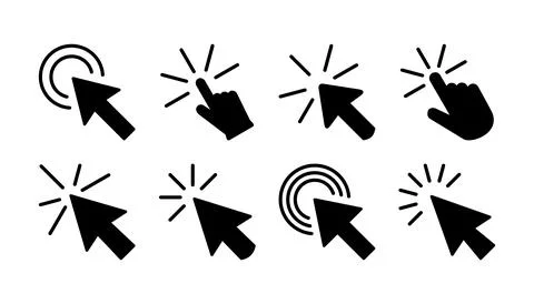 Click icon vector. cursor icon vector. pointer sign Stockillustratie