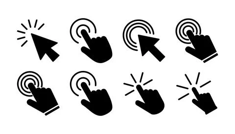 Click icon vector. cursor icon vector. pointer sign 스톡 일러스트