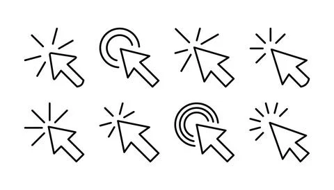 Click icon vector. cursor icon vector. pointer sign 스톡 일러스트