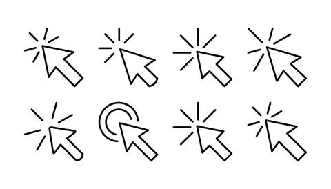 Click icon vector. cursor icon vector. pointer sign Illustrazione stock
