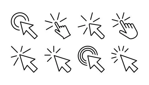 Click icon vector. cursor icon vector. pointer sign Stockillustratie