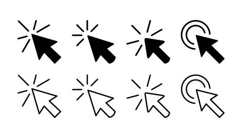 Click icon vector. cursor icon vector. pointer sign Illustrazione stock