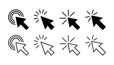Click icon vector. cursor icon vector. pointer sign 스톡 일러스트