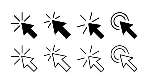 Click icon vector. cursor icon vector. pointer sign 스톡 일러스트