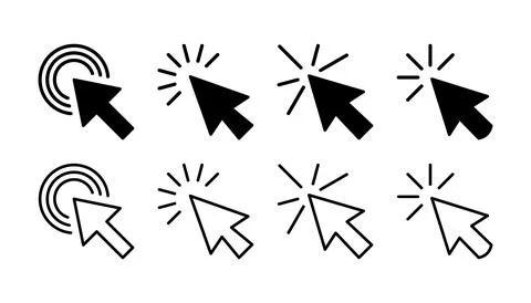 Click icon vector. cursor icon vector. pointer sign 스톡 일러스트