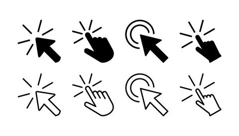 Click icon vector. cursor icon vector. pointer sign Illustrazione stock
