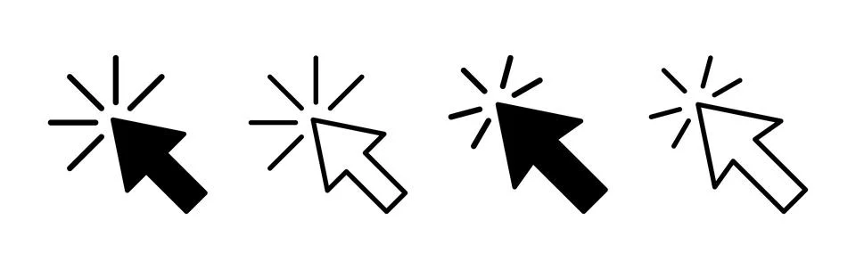 Click icon vector. cursor icon vector. pointer sign Stock Illustration