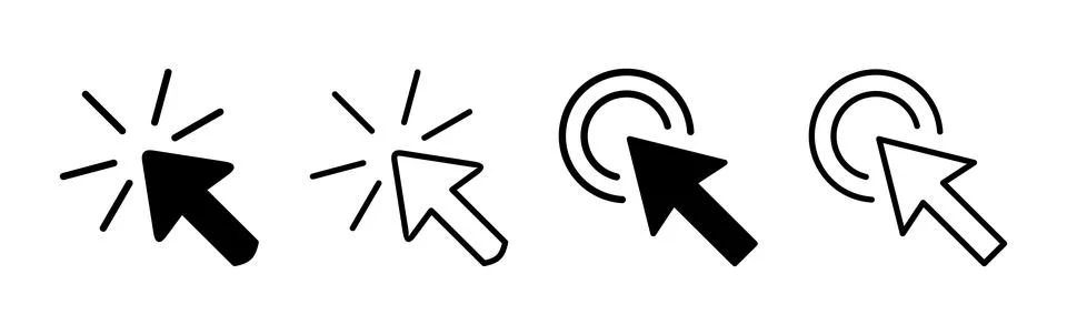 Click icon vector. cursor icon vector. pointer sign 스톡 일러스트