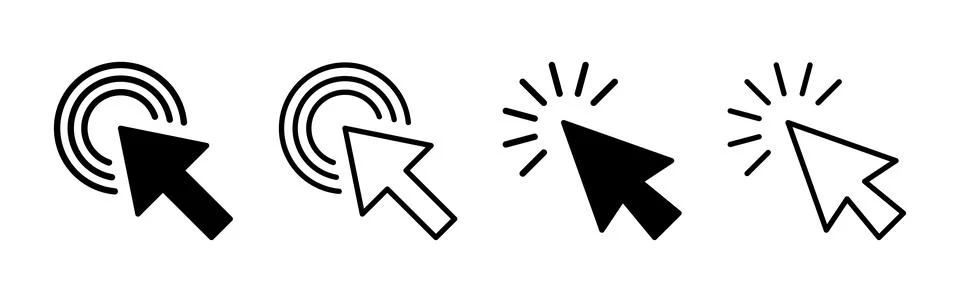 Click icon vector. cursor icon vector. pointer sign Illustrazione stock