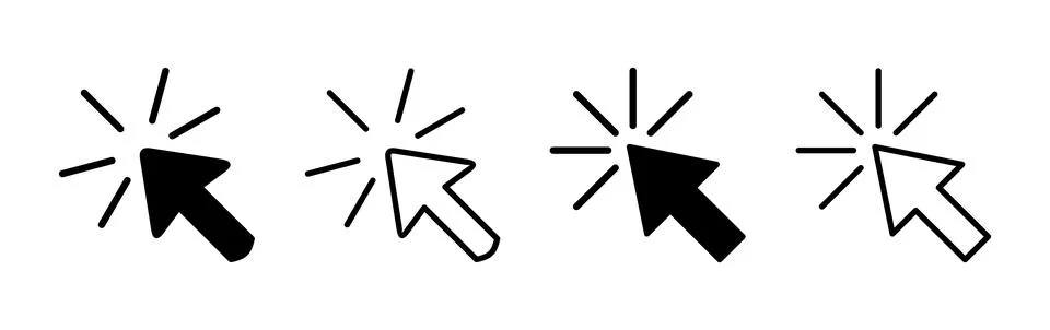 Click icon vector. cursor icon vector. pointer sign Stock Illustration