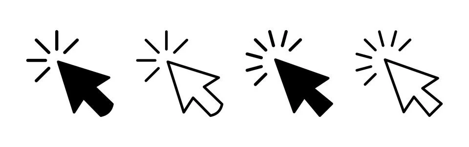 Click icon vector. cursor icon vector. pointer sign Illustrazione stock