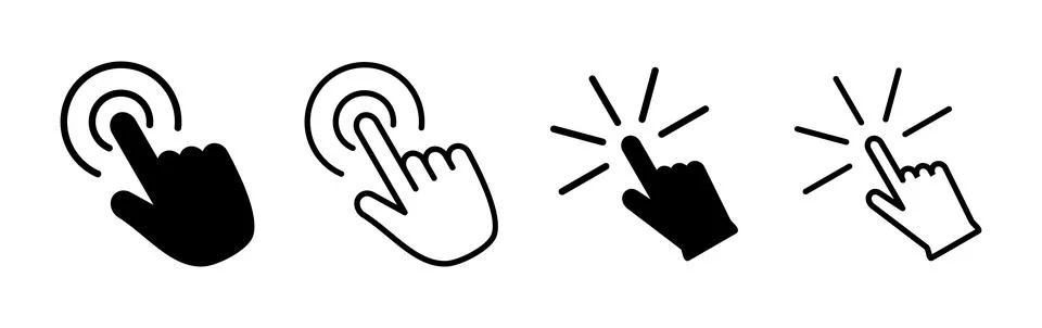Click icon vector. cursor icon vector. pointer sign Stock Illustration