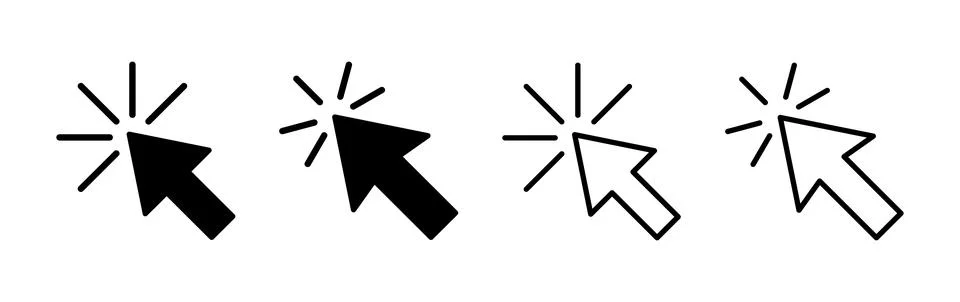 Click icon vector. cursor icon vector. pointer sign Illustrazione stock