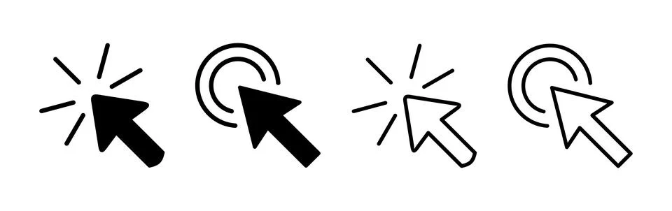 Click icon vector. cursor icon vector. pointer sign Stock Illustration