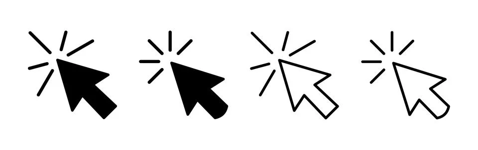 Click icon vector. cursor icon vector. pointer sign 스톡 일러스트