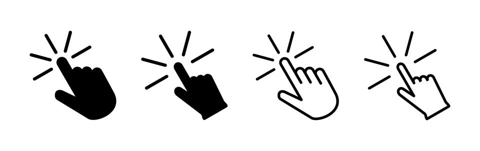 Click icon vector. cursor icon vector. pointer sign Stock Illustration