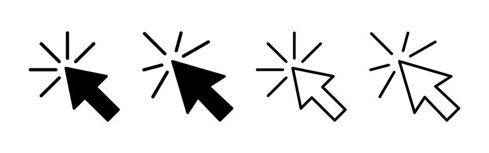 Click icon vector. cursor icon vector. pointer sign Stock Illustration