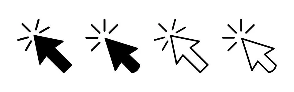 Click icon vector. cursor icon vector. pointer sign Illustrazione stock
