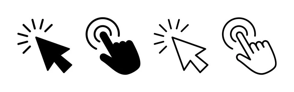Click icon vector. cursor icon vector. pointer sign Stockillustratie