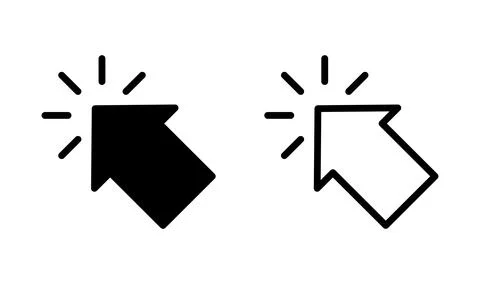 Click icon vector. cursor icon vector. pointer sign Ilustración de archivo