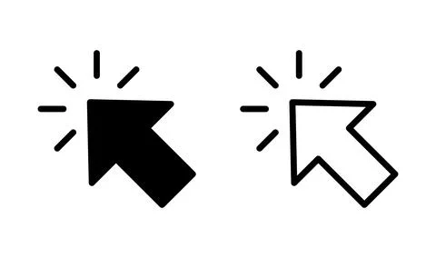 Click icon vector. cursor icon vector. pointer sign Ilustración de archivo