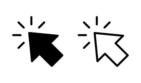 Click icon vector. cursor icon vector. pointer sign Ilustración de archivo