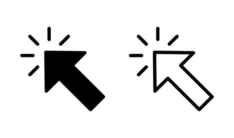 Click icon vector. cursor icon vector. pointer sign Stock Illustration