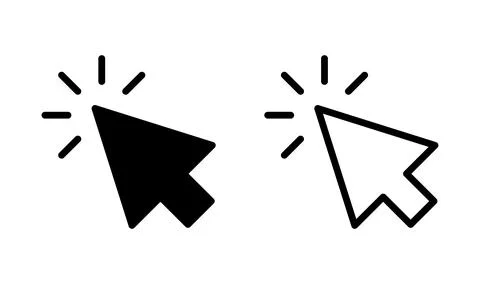 Click icon vector. cursor icon vector. pointer sign Stock Illustration