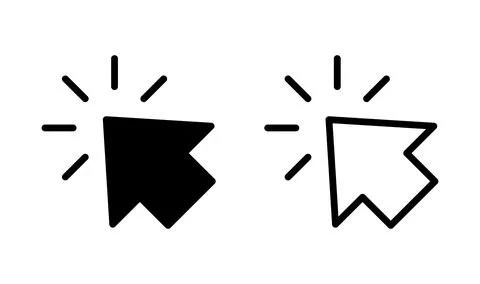 Click icon vector. cursor icon vector. pointer sign Stock Illustration