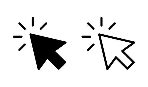 Click icon vector. cursor icon vector. pointer sign Stock Illustration