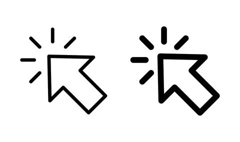 Click icon vector. cursor icon vector. pointer sign Stock Illustration