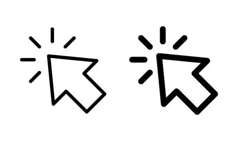 Click icon vector. cursor icon vector. pointer sign Stock Illustration