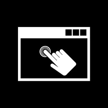 Click icon. vector design. Click symbol. web. graphic. JPG. AI. app. logo Free Stock Illustration