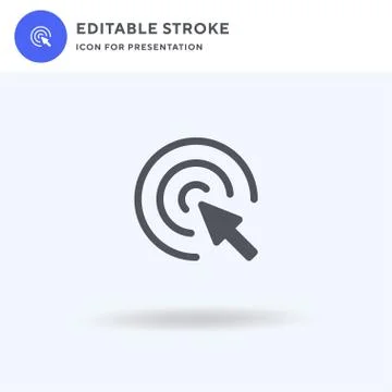 Click icon vector, filled flat sign, solid pictogram isolated on white, logo Stock Illustration