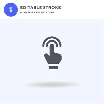 Click icon vector, filled flat sign, solid pictogram isolated on white, logo 스톡 일러스트