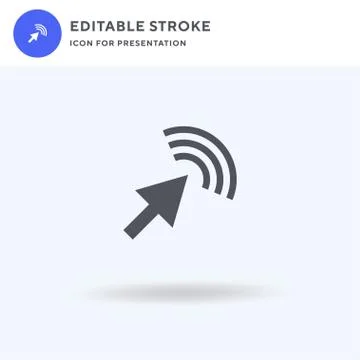 Click icon vector, filled flat sign, solid pictogram isolated on white, logo 스톡 일러스트