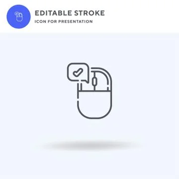 Click icon vector, filled flat sign, solid pictogram isolated on white, logo 스톡 일러스트